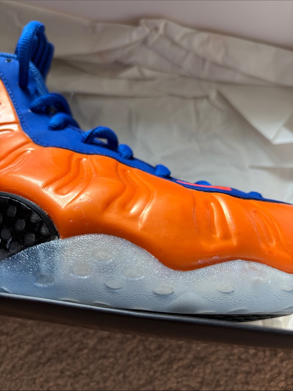 Nike Air Foamposite One Men’s Sneakers Blue and Orange - 10.5 - Picture 16 of 16